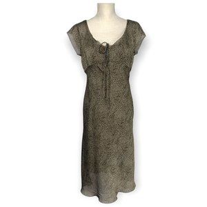 Vintage 90's Jalate Feather Print Slip Dress Medium